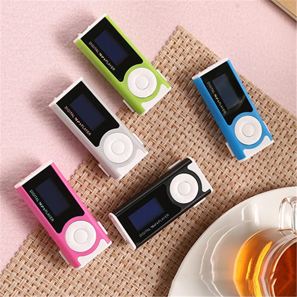 Портативный MP3-плеер с ЖК-экраном USB мини mp3-плеер клипсой светодиодный светильник