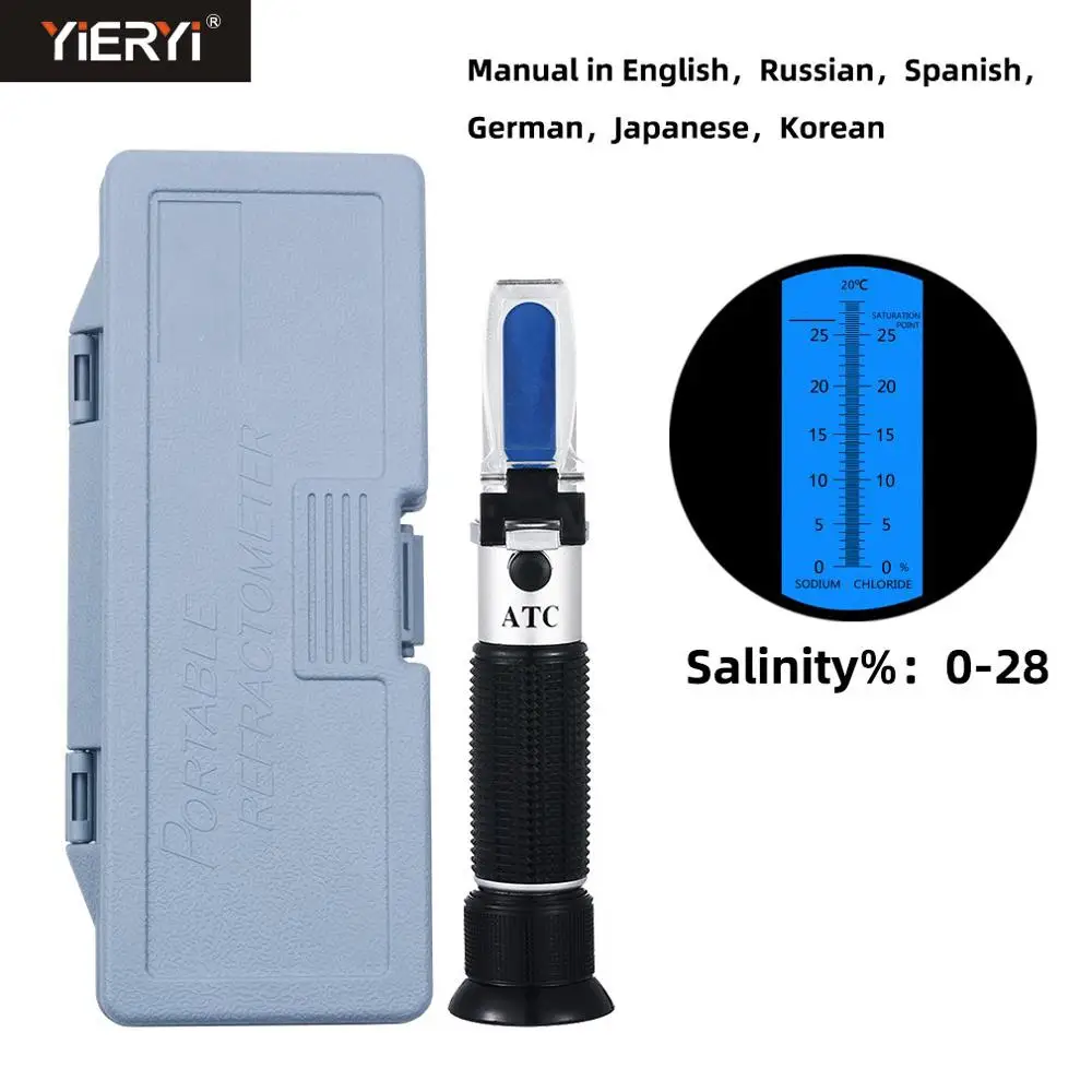 Yieryi ручной рефракционный Оптический измеритель концентрации соли 0 28 пищевой