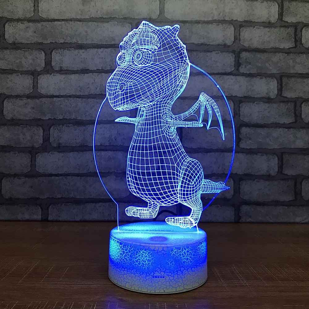 

Baby Dinosaur LED RGB Night Light 7 Color Change Desk Light Action Figure PVC Kids Toys Brinquedos Christmas Gift