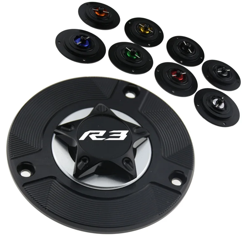 CNC алюминий Keyless аксессуары для мотоциклов топливный бак бензобака Крышка YAMAHA YZF R3