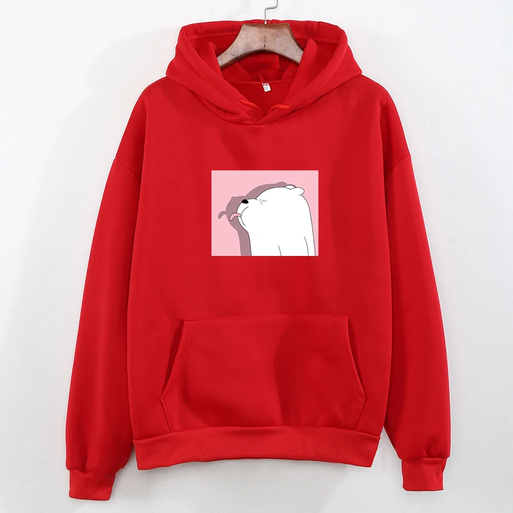 Hoodies Women Oversize Kawaii Print Kangaroo  Sweatshirts Hooded Harajuku Casual Vintage Korean Pullovers Women Sweetshirts