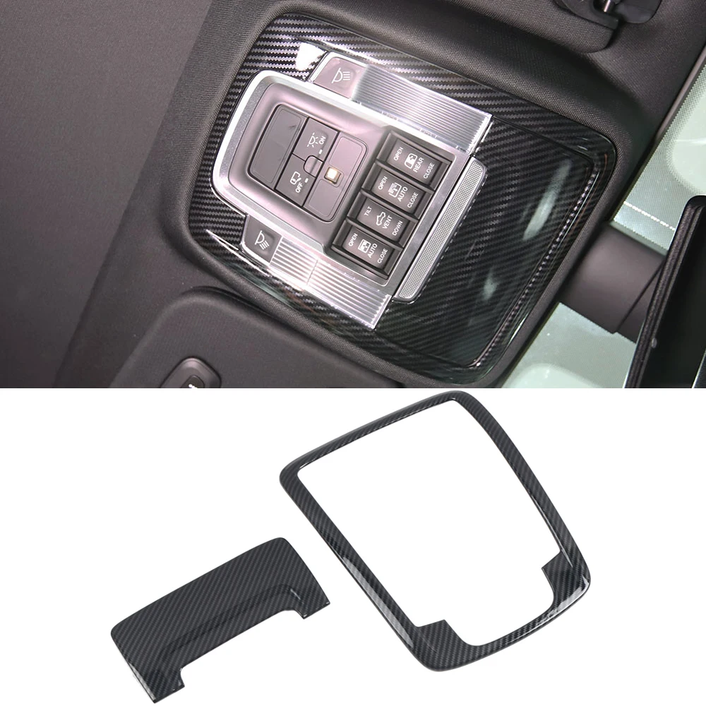 

Car Accessories Fit for Dodge RAM 1500 2019 2020 Front Roof Reading Light Lamp Decorative Sticker Cover 2pcs Interior Moulding