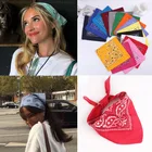 2020 новый квадратный шелковый шарф, женские модные маленькие шарфы с принтом, офисный шейный платок, Женская бандана