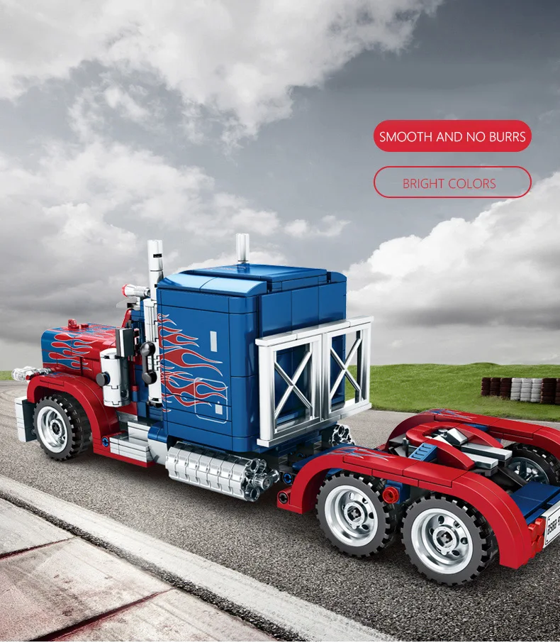 Yeshin Technic Car Toys The Peterbilt тяжелый контейнер автомобильный прицеп модель автомобиля Дети Рождественские игрушки, подарки строительные блоки кирпичи