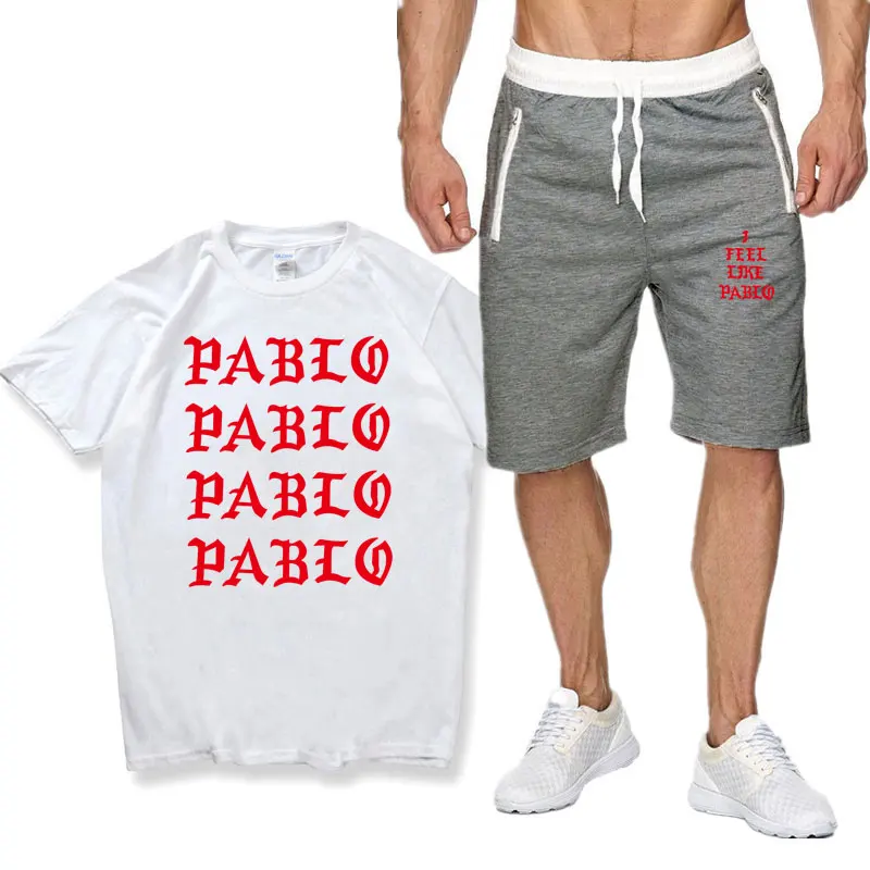 Костюм спортивный мужской белый из двух предметов короткий топ с коротким