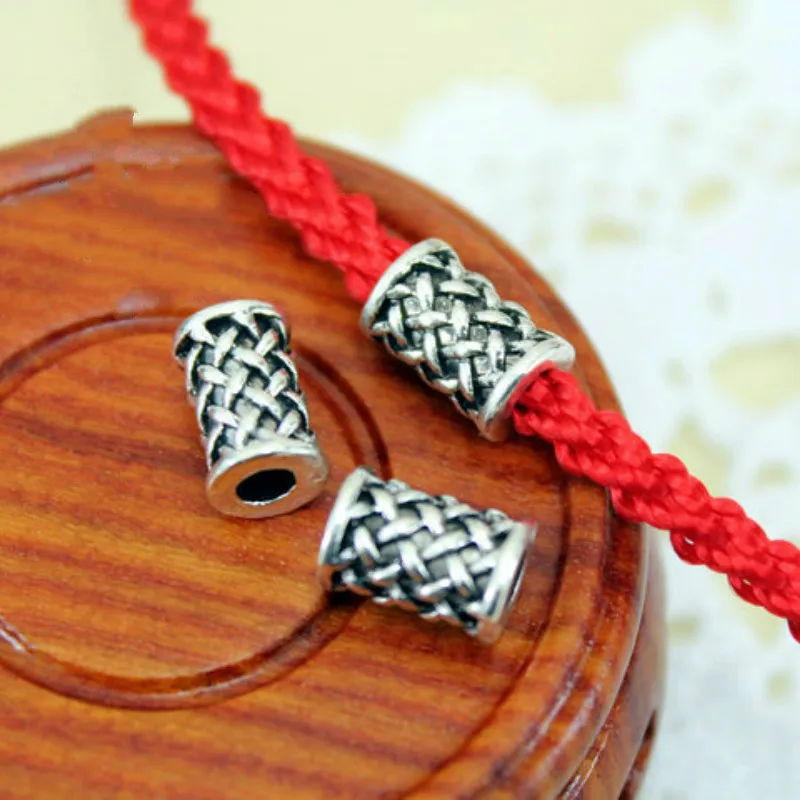 10 шт./партия бусины из серебристой сетки с внутренним отверстием 7*10 мм | Красота и