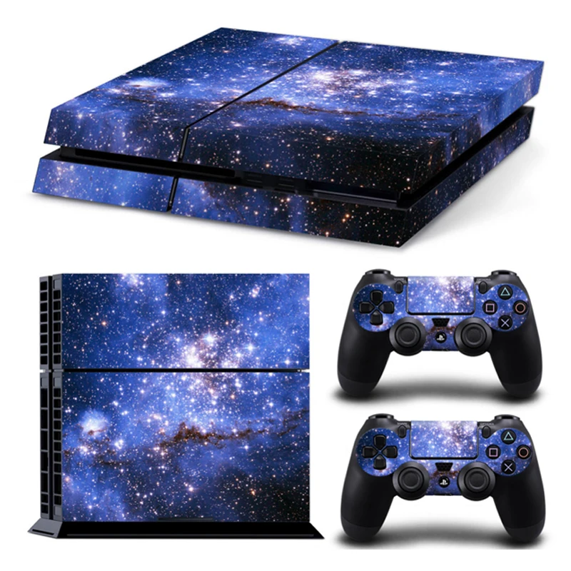 

Galaxy Star Vinyl Skin Sticker Cover For Sony PS4 Console with 2 Controllers Decal For PS4 Gamepad