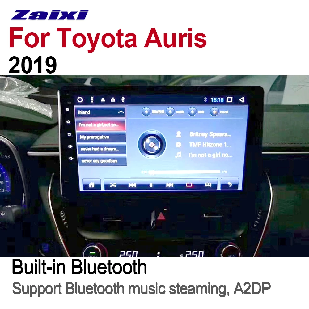ZaiXi для Toyota Auris 2019 Автомобильная Мультимедийная система Android 2 DIN Авто DVD плеер GPS Navi