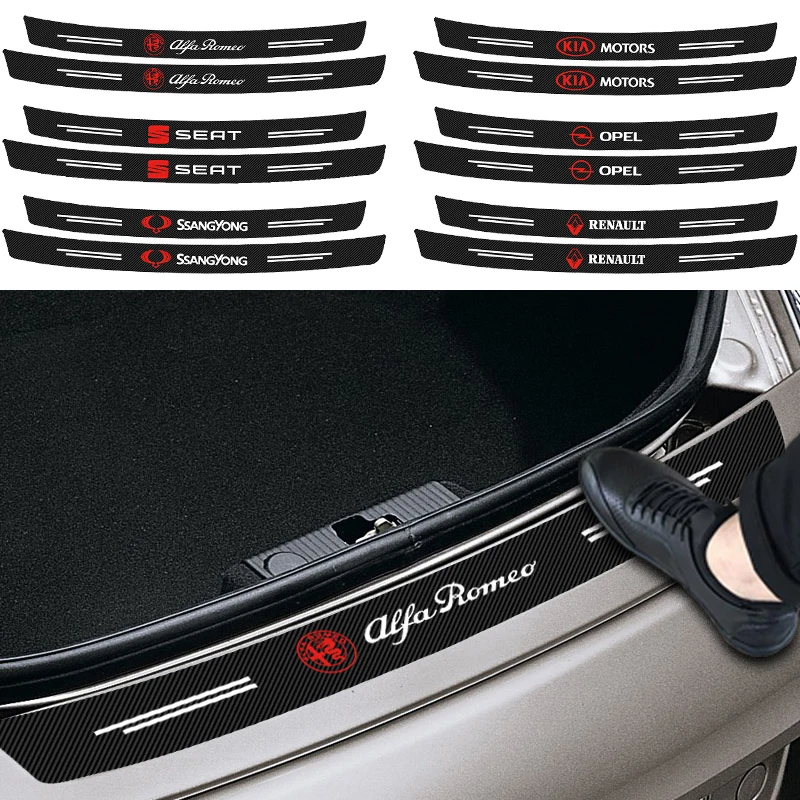 1 шт. багажник автомобиля заднего бампера углеродного волокна протектор Стикеры