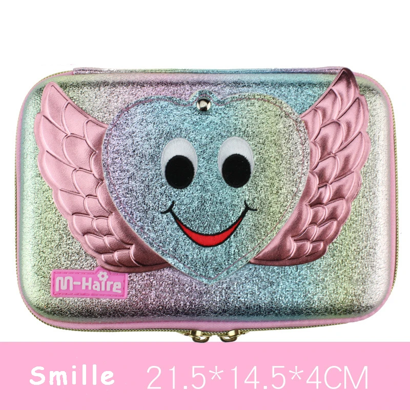 Kawaii Angel Wing школьный пенал для девочек с лазерной радугой сумка большая