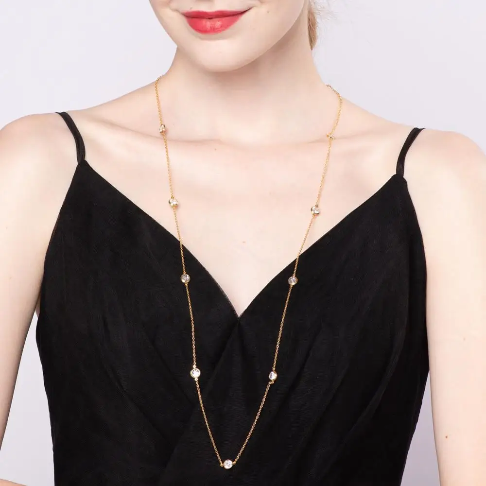 10 шт./партия женские серебряные ожерелья с фианитами | Украшения и аксессуары