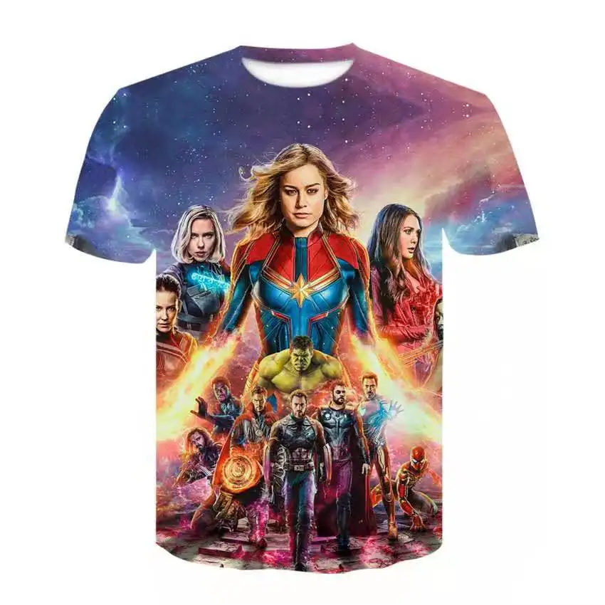 

Europe and America digital printing 3d T-shirt men summer breathable surprise captain t-shirt men's short-sleeved shirt