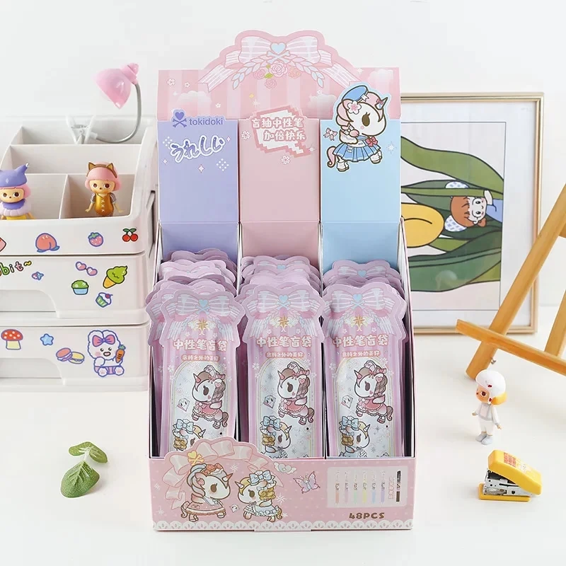 

48 шт./SetTOKIDO * KI Lolita мультяшная сумка для слепых ручек нейтральная ручка 0,5 мм черный подарок школьные принадлежности канцелярские принадлежн...