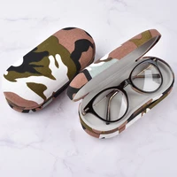 camouflage dual use glasses case double layer eyeglasses holder contact lens boxes eyewear accessories not for sunglasses