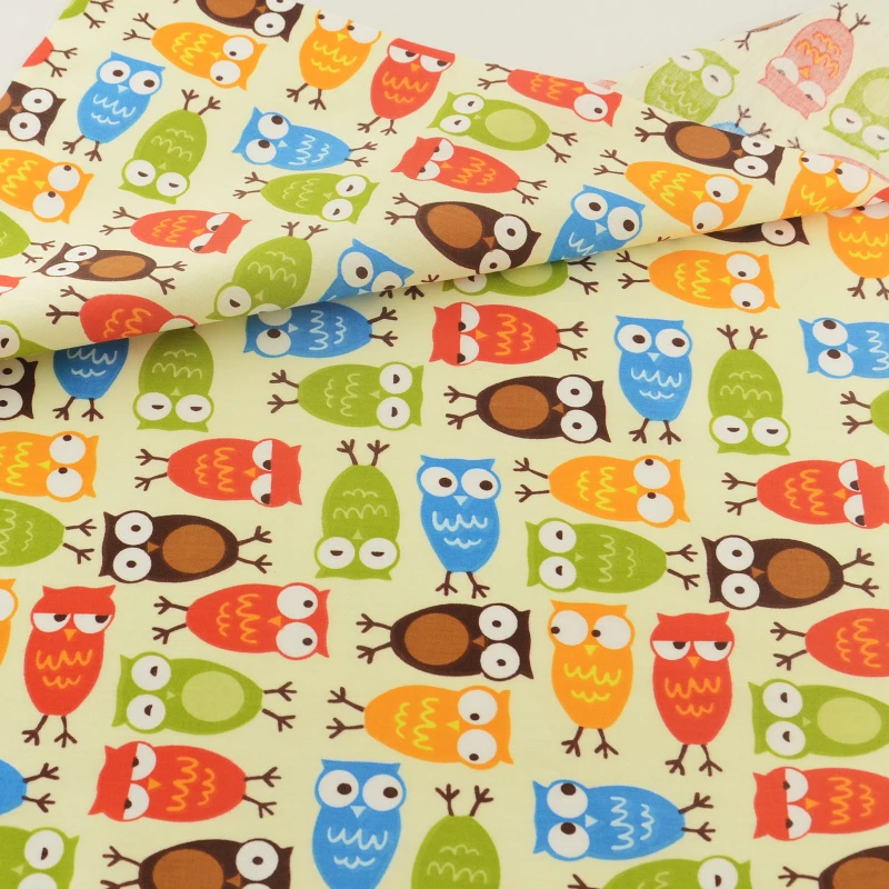 100x100cm Teramila Telas Por Metro мультфильм животных дизайн 100x100 см/шт. хлопок ткань для рукоделия, печворка Детская Ткань Ремесло тканевое платье - Цвет: 100x100cm