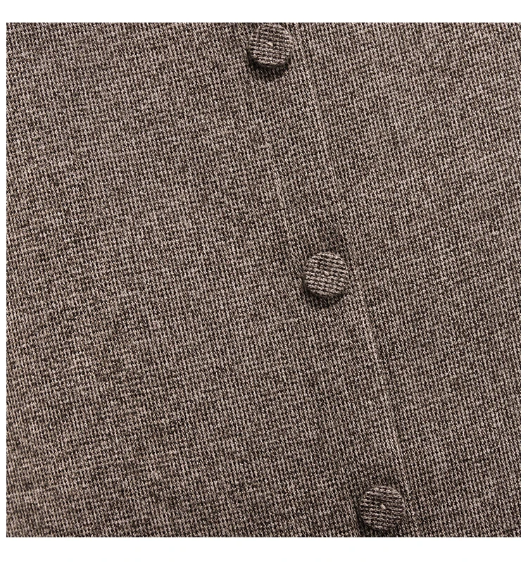 Юбка средней длины Saia однотонная До Колена из хлопка и льна с поясом на осень зиму