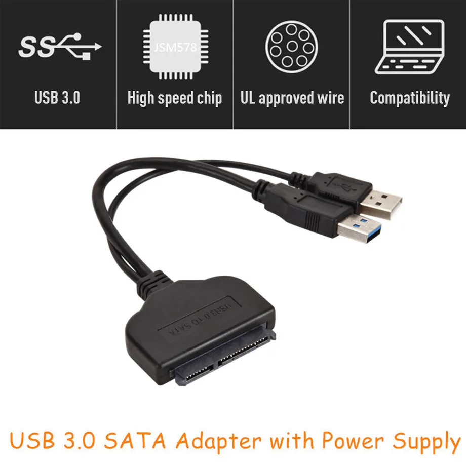 Кабель преобразователь для жесткого диска с USB 3 0 на SATA|Компьютерные кабели и