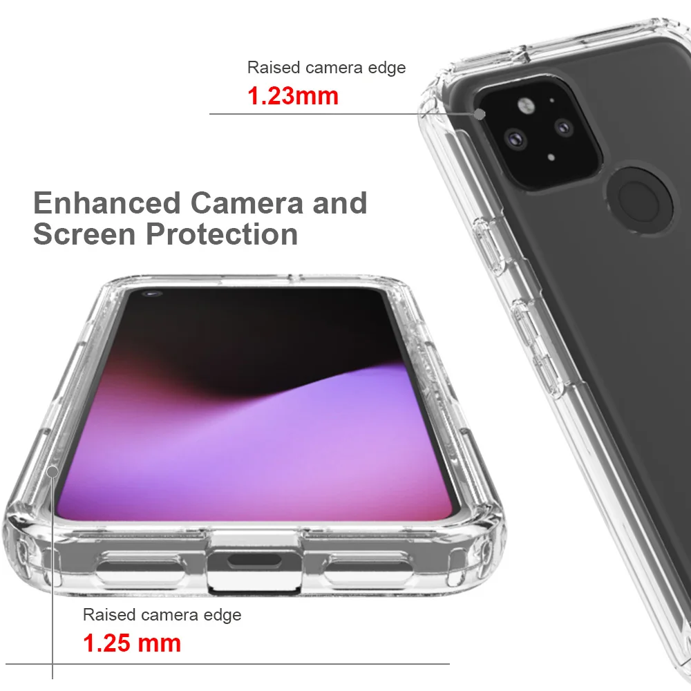 

Gradient Transparent Case For Google Pixel 5 Cover 5a Luxury Shockproof TPU Protective Case for Google Pixel 4A 4 Xl Fundas Capa