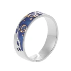2 шт., голубое звездное небо Ван Гога, открытые кольца для влюбленных, ювелирные изделия