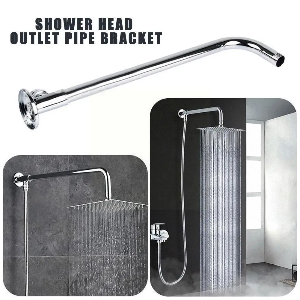 

31cm/41cm Steel Shower Arm Wall Mounted Tube Rainfall Shower Head Extension Kit Bracket Pipe Arm U9L5
