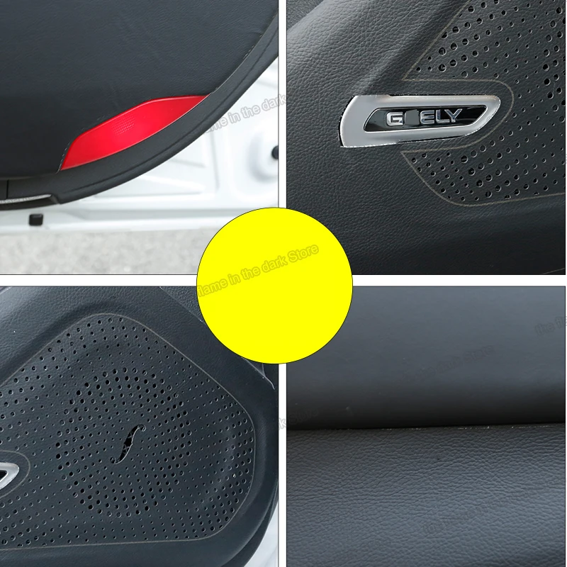 Lsrtw2017 волоконная кожаная Автомобильная дверь анти kick коврик для Geely Borui Emgrand Gt Ge PHEV