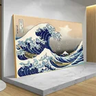 Японский кангава префектура ретро большая волна холст живопись искусство печать на стене HD холст украшение для дома подарки