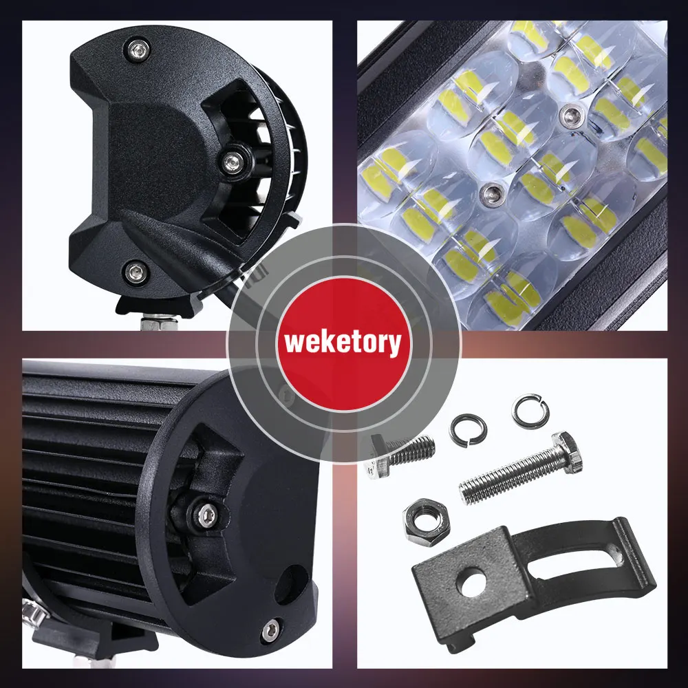 120 градусов луч потока 4-22 дюйма светодиодный свет бар рабочий для трактора лодки