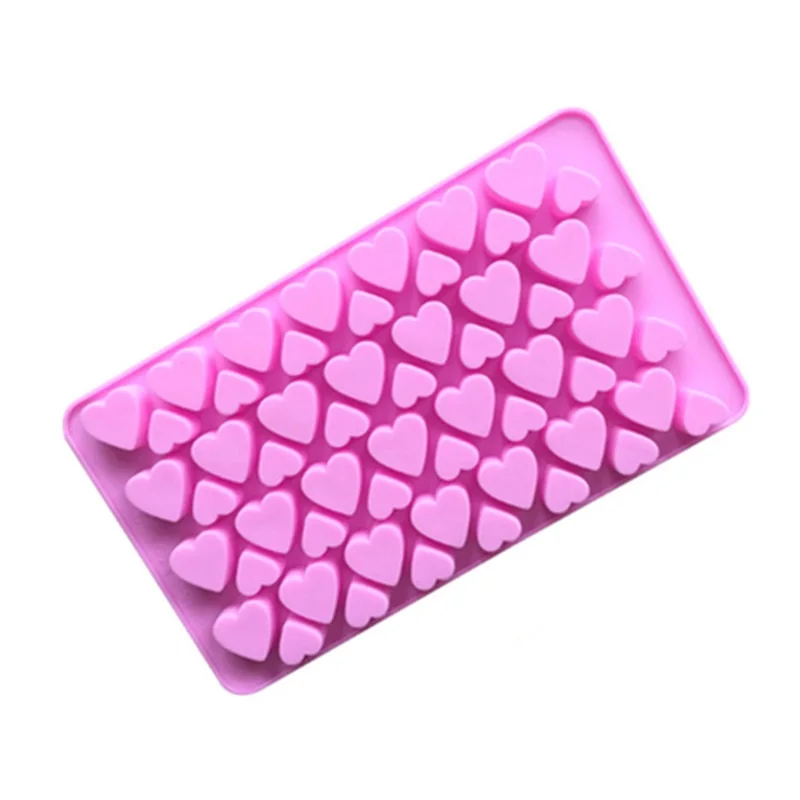 56 отверстия любящее сердце Форма силиконовые формы для шоколада желе конфет