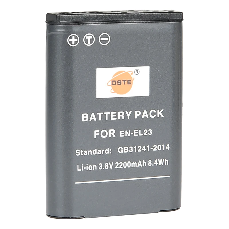 2 шт. 2200 мАч 3 8 в 8.4Wh EN-EL23 батарея ENEL23 DSTE 1 * зарядное устройство для Nikon Coolpix P900S P600 P610