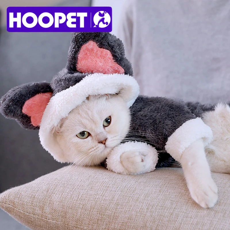 HOOPET/Одежда для домашних животных; Одежда для собак, кошек, четвероногих; теплая одежда; хлопковое Стеганое пальто; милый модный костюм котенка и щенка