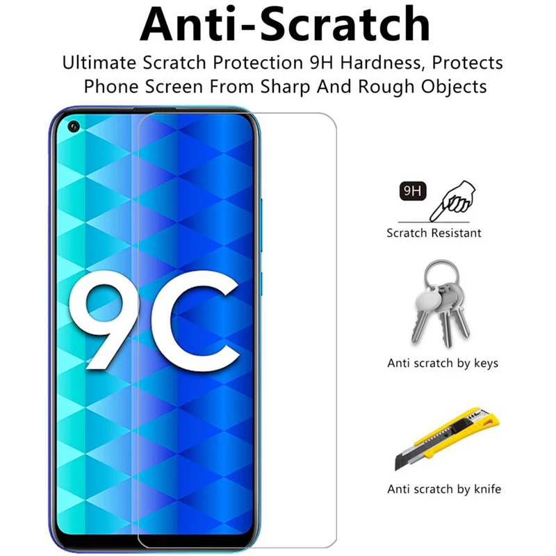 3Pcs Screen Protector For Huawei Honor 9c 9a 9s 9x Pro 9Lite 9 Lite Light Tremp Safety Glass Honor9a Honor9c Clean HD Sklo Cover | Мобильные
