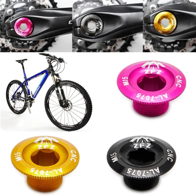 Mountain Bike Crankset Crank Cover Screw Aluminum Axis Fixing Bolt MTB Accessory