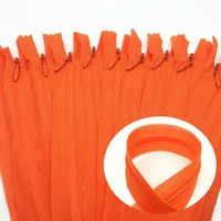 10pcs 3 orange 28cm30cm40cm50cm60cm nylon invisible soft tulle coil chiffon zipper sewing silk zippers