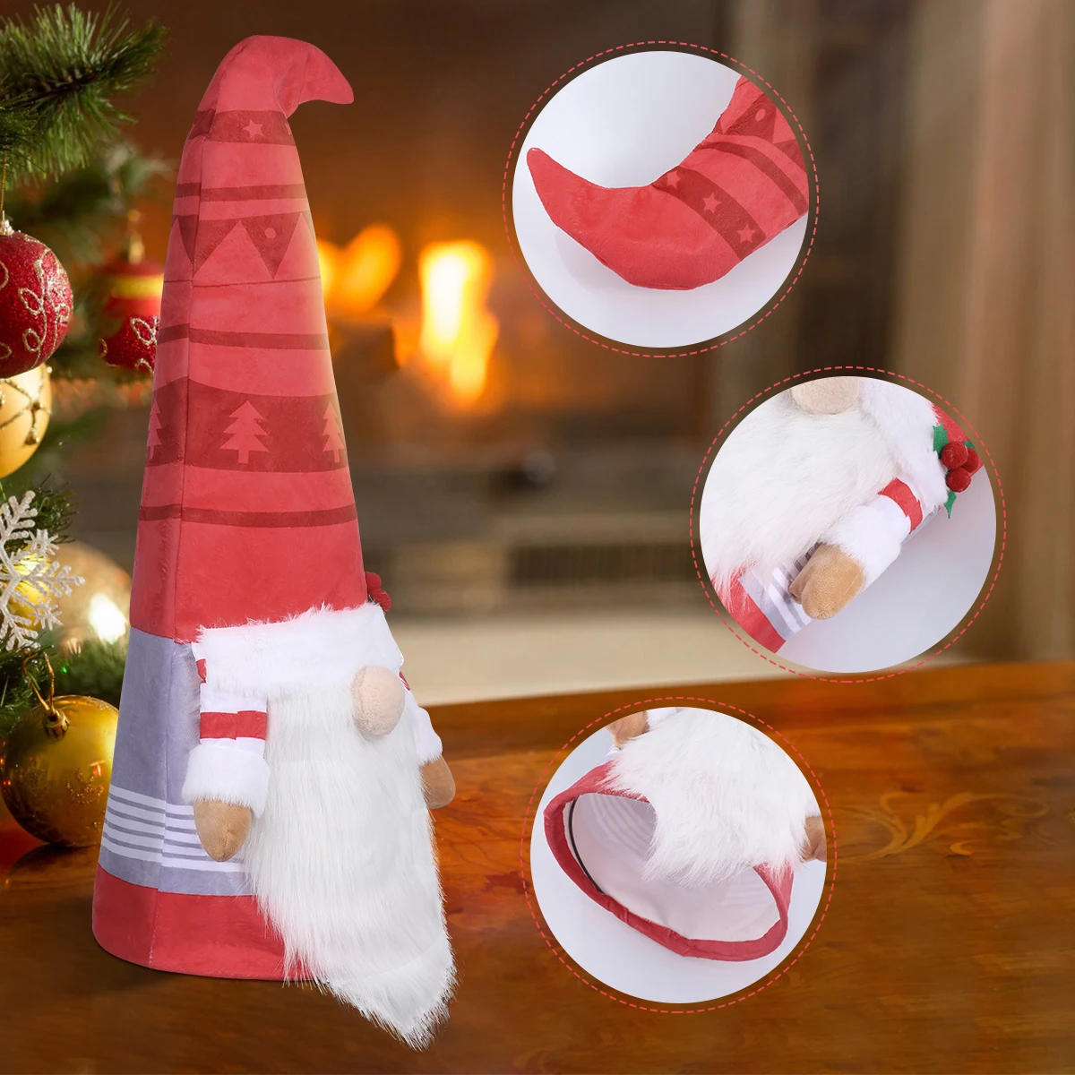 Toyvian Рождественская елка Топпер без лица Gnome Santa плюшевые игрушки зимние