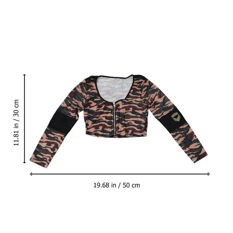 

1 Set Halloween Camouflage Costume Female Police Cosplay Clothing Dance Costume