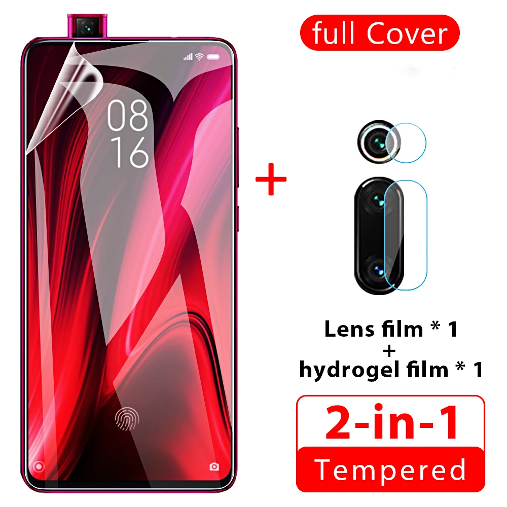 Гидрогелевая пленка 2 в 1 для объектива камеры Xiaomi Mi 9SE Lite защитная экрана A3 9T Pro не