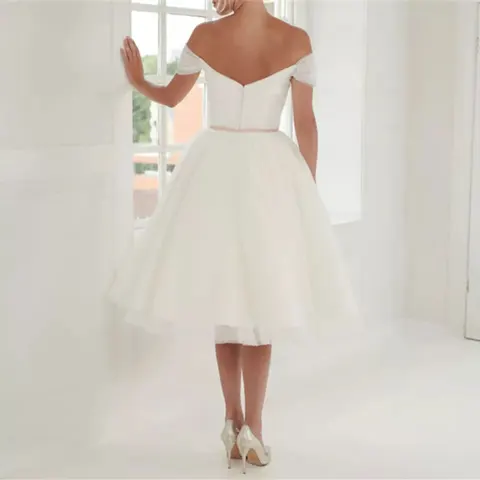 Lace Short Wedding Dress Off The Shoulder Vestido De Novia Robe De Mariée платье Robe De Soiree свадебное платье Bride To Be