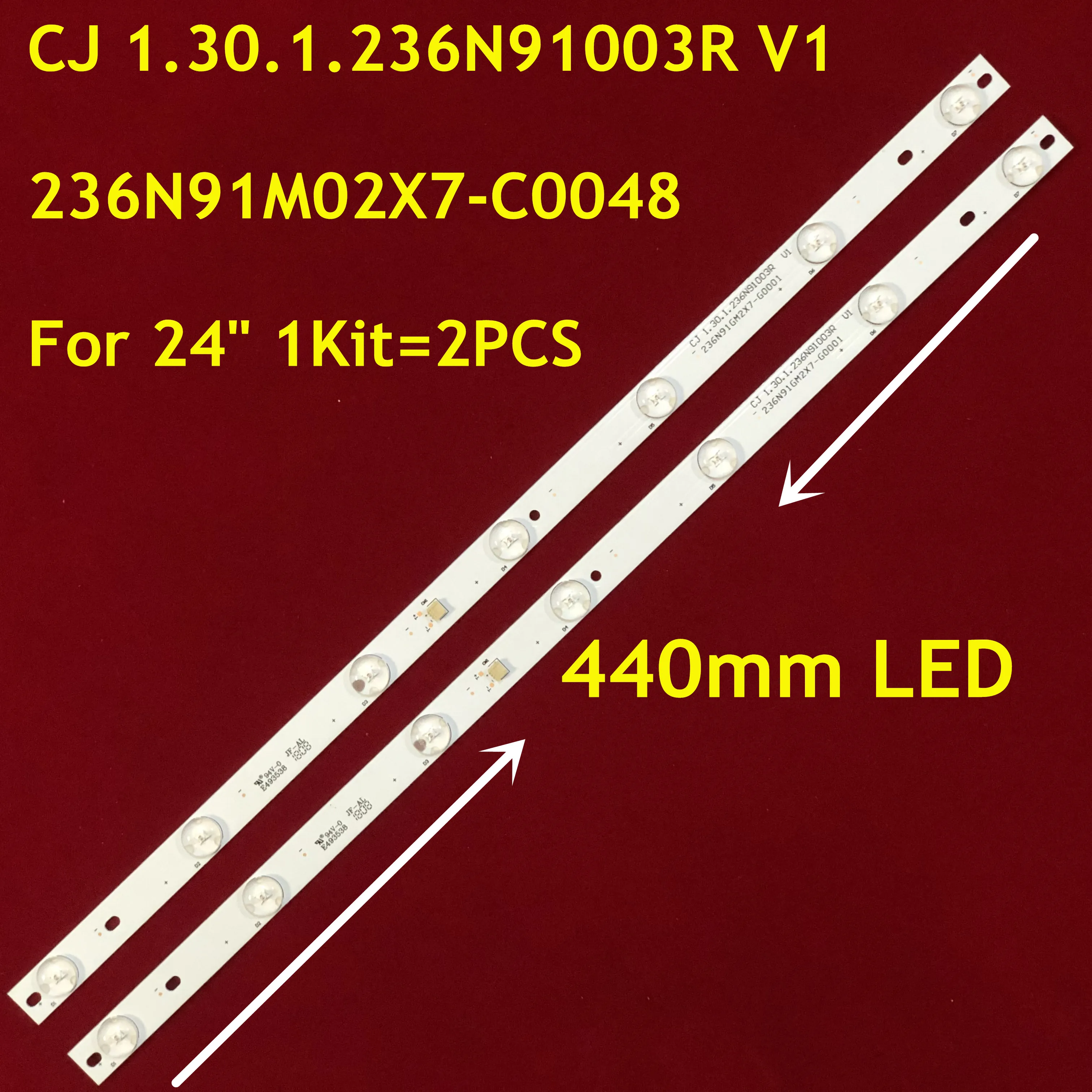 

2PCS LED Backlight Strip 7LEDs For PHILCO MODELO PTV24N92D CÓDIGO CJ 1.30.1.236N91003R V1 236N91M02X7-C0048