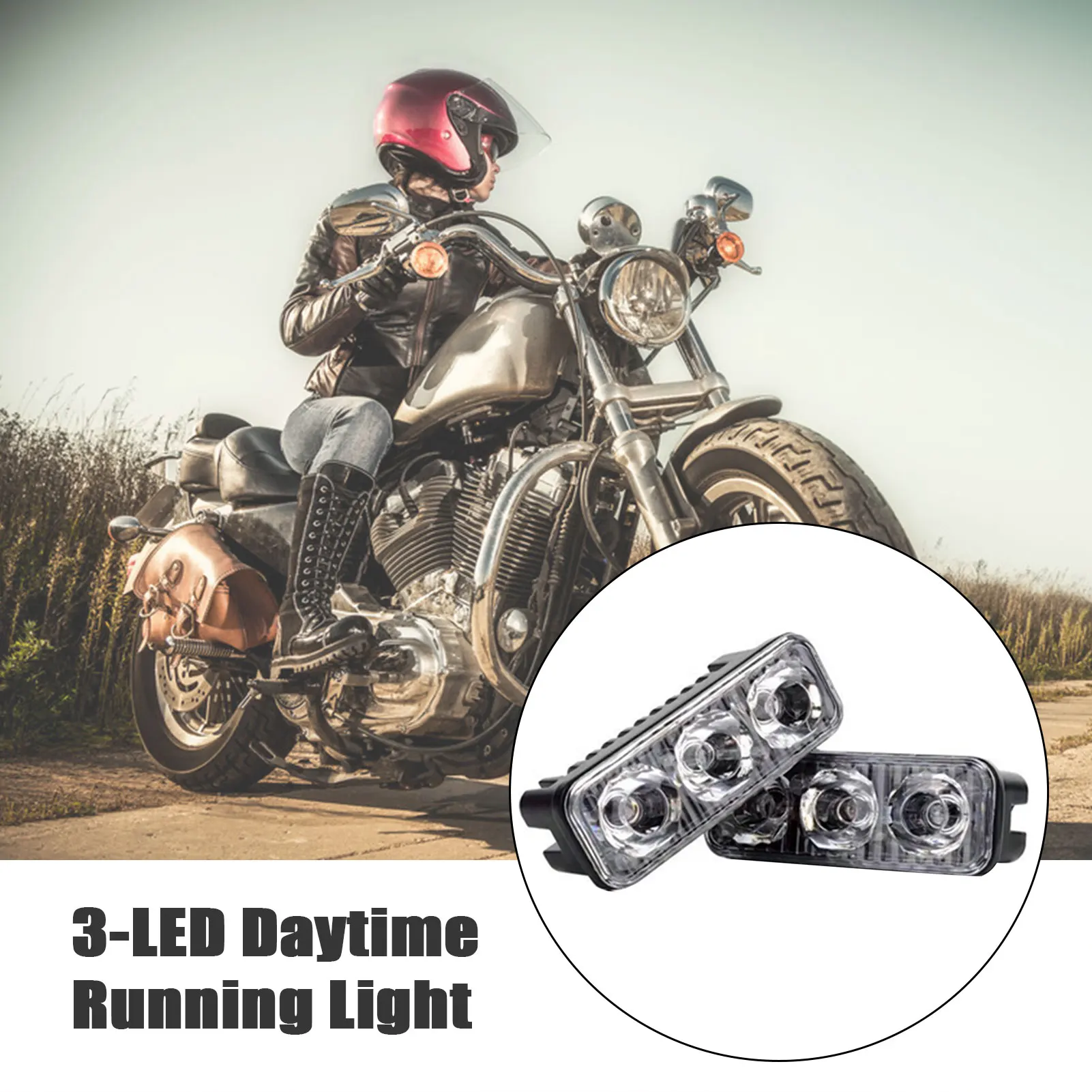 Car Modification General Daytime Running Light 3-LED Bulb Warning Strobe Lights Aluminum Type Signal Flash For Cars | Автомобили и