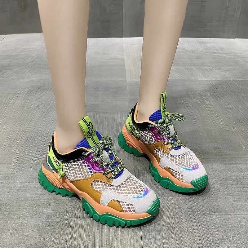 

Woman Sneakers Hidden Heels Wedge Women Casual Mesh Ventilate Thick Bottom Walking Shoes Summer 2021 Zapatos De Mujer