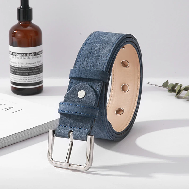 ELIfashion Pigskin Genuine Leather Belt Luxury Strap Dress And Jeans Belts For Women Fashion Shining Silver Buckle 9 Colors