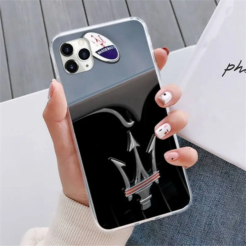 

High-end car M-Maserati Phone Case For iphone 12 5 5s 5c se 6 6s 7 8 plus x xs xr 11 pro max mini