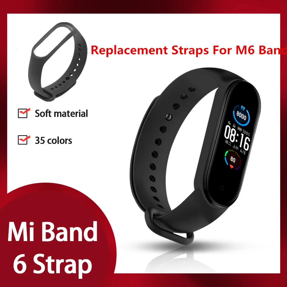 

Ремешок для смарт-часов M6 сменный Браслет из ТПУ однотонный сменный Браслет для смарт-часов M6 шагомер Прямая поставка