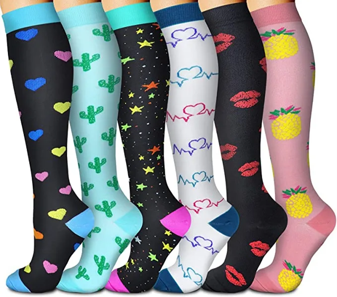 Wholesale Compression Socks Men 3/5/6/7 PAIRS/SET Birthday Gift Compression Sports Socks Women