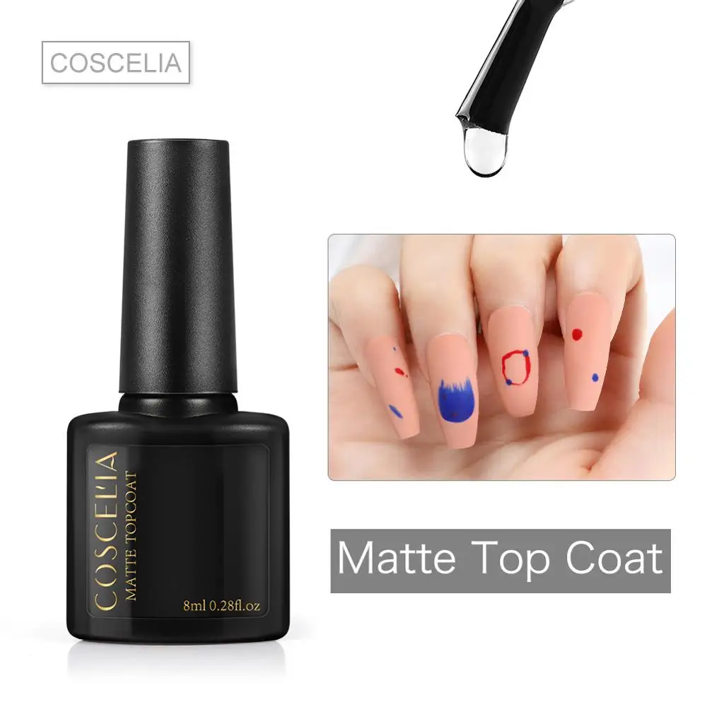 COSCELIA Topcoat Basecoat набор гель для маникюра все Укрепляющий с рисунком цветения