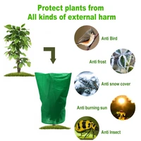 winter plant protection bag garden courtyard trees antifreeze bag shrub potted non woven fabric 4 size with drawstring green