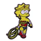 Забавные эмалированные булавки в стиле аниме с героями мультфильмов, Симпатичные броши в стиле Симпсона Суперженщины, модная Металлическая Булавка, значок, аксессуары для рюкзака, ювелирные изделия 2021