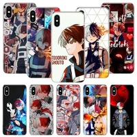 my hero academia todoroki shoto phone case for iphone 11 12 13 pro xs xr x max 7 8 6 6s plus mini 5 se pattern customized coqu