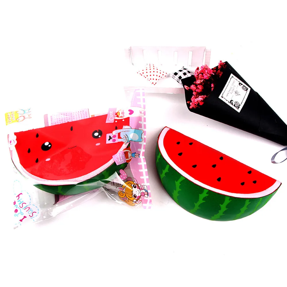 

Squishy Cute Watermelon Cream Squeeze Toy Slow Rising Decompression Toys Stress Reliever Simulation Food Toy Funny Gift N50