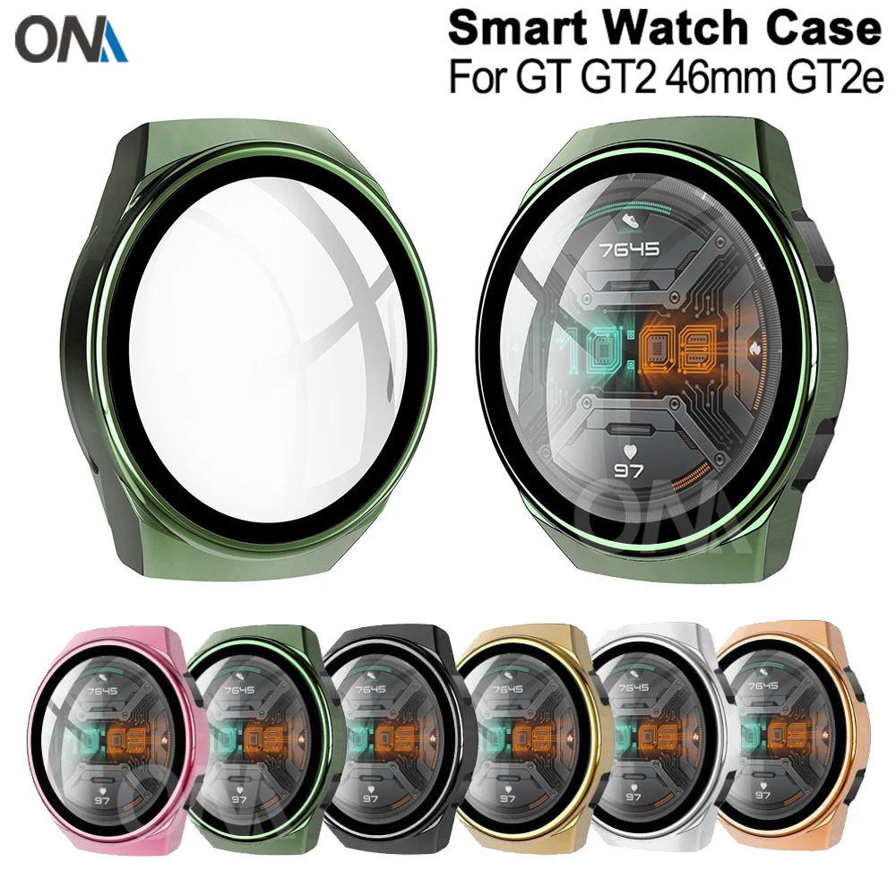 Чехол для Huawei Watch GT 2E GT2E GT2 2 42 мм 46 полное покрытие бампер Защитное стекло экрана |